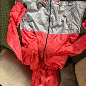 Columbia Pink and Gray Windbreaker Jacket packable 2xl